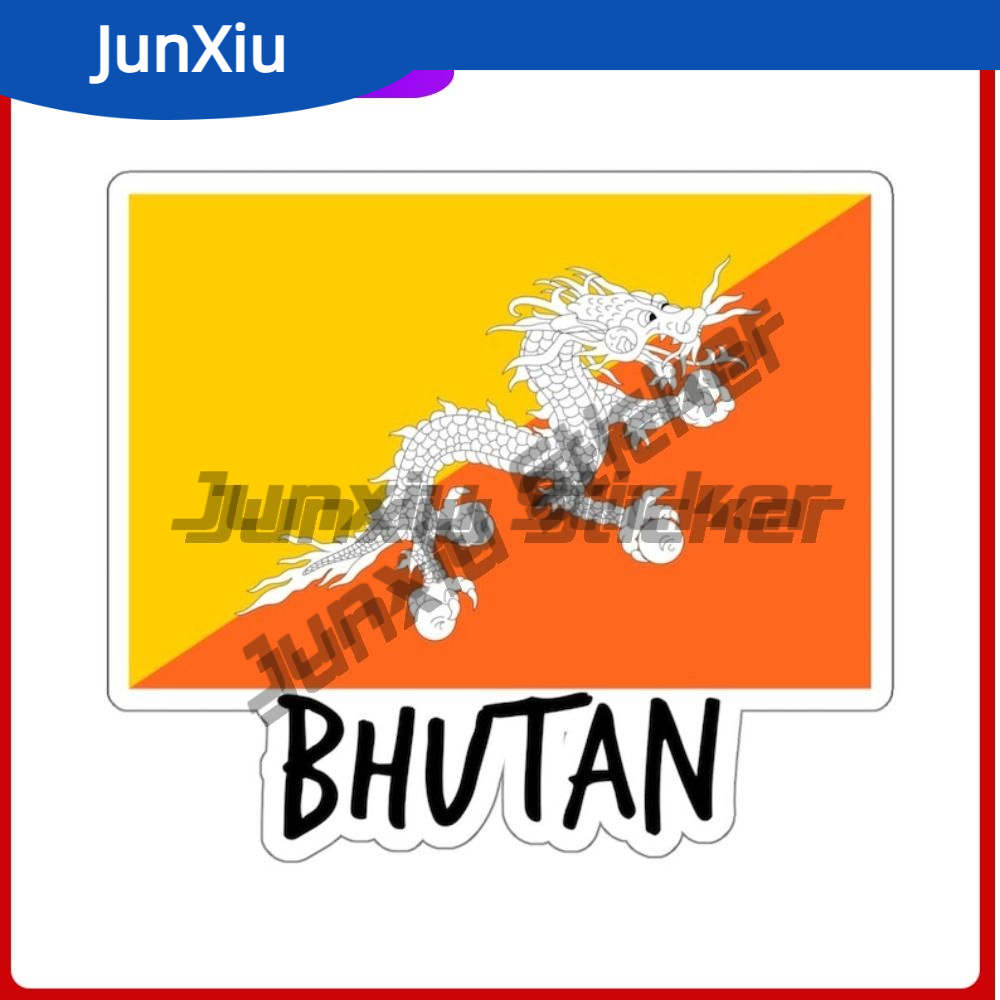 Sticker Luggage Decorative - Bandeira do butan aventura viagem adesivos