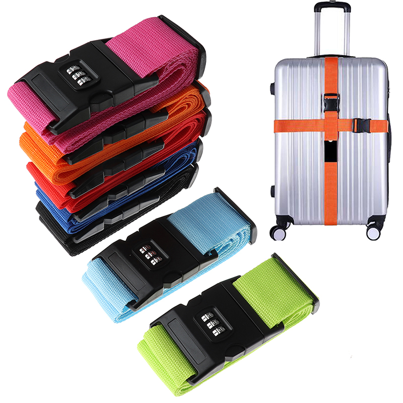 Travel Accessories Luggage Straps - 2m arco-íris senha bloqueio embalagem saco