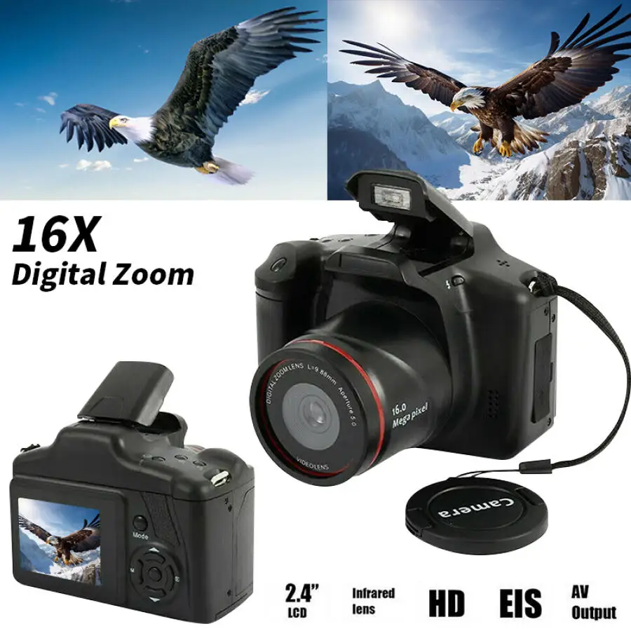 Travel Video Accessories - Câmera de Fotografia Digital 4K, 16MP,