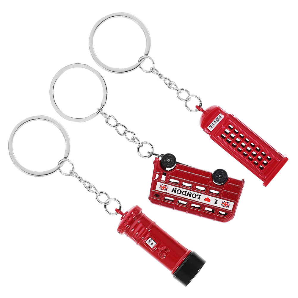 Travel Accessories London - Conjunto de 3 Chaveiros de Souvenir