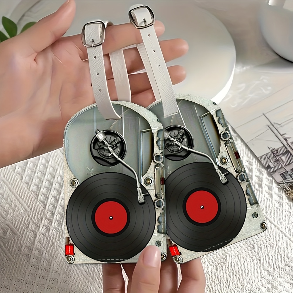 Travel Accessories Luggage Straps - Etiqueta de Bagagem Vintage para Toca-Discos