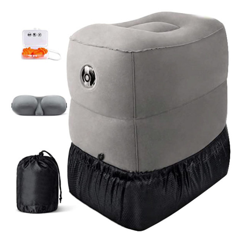 Travel Pillow Inflatable - Descanso inflável do pé para os