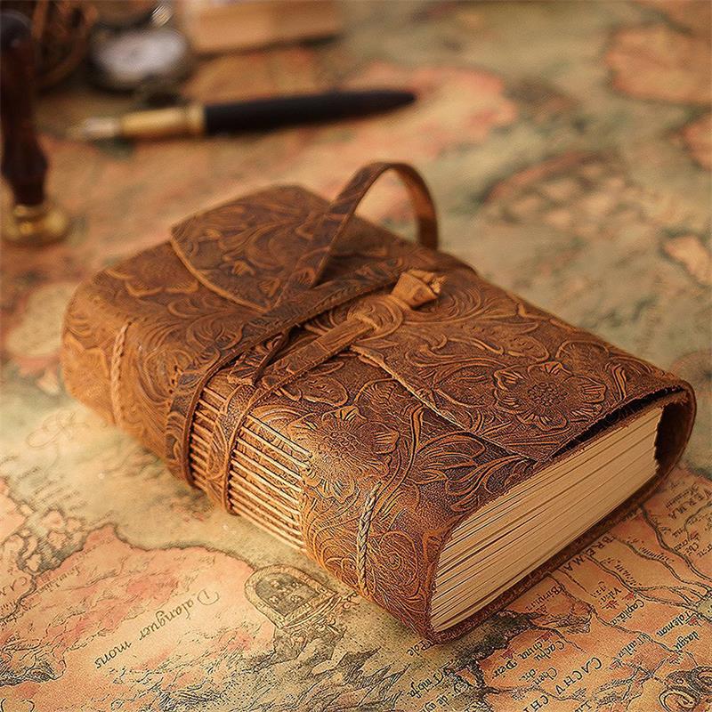 Travel Journal Accessories - Caderno de couro feito à mão