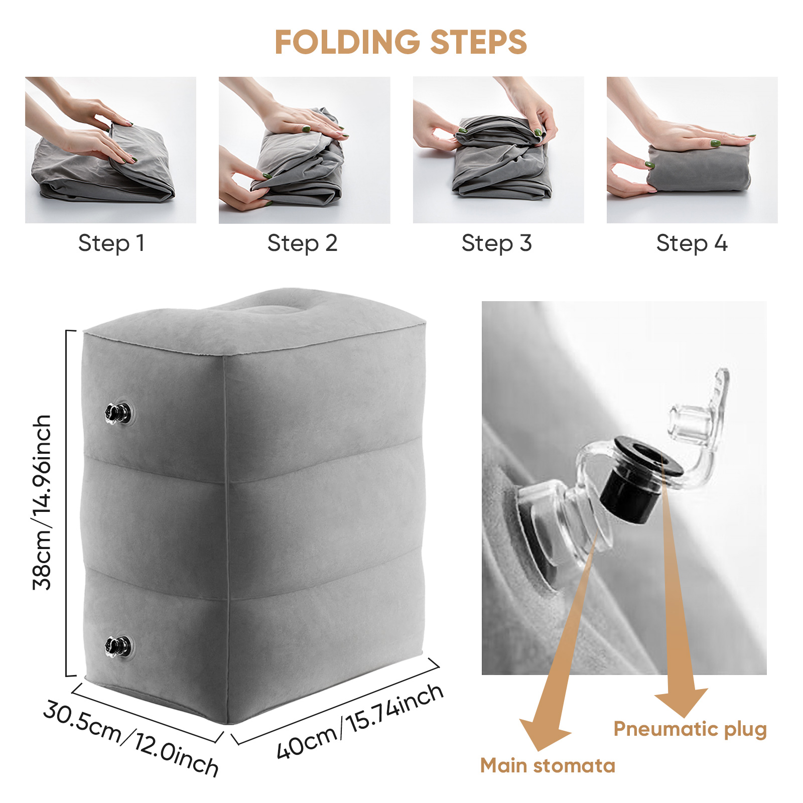 Apoio para os Pés de Avião, Al - Travel Pillow Inflatable avaliação e preço