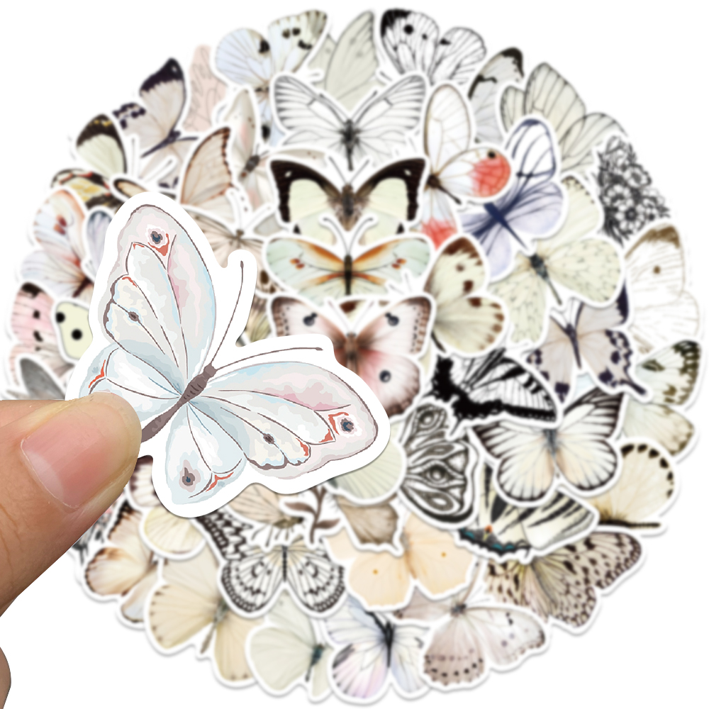 50 pçs adesivo de borboleta br - Sticker Luggage Decorative avaliação e preço