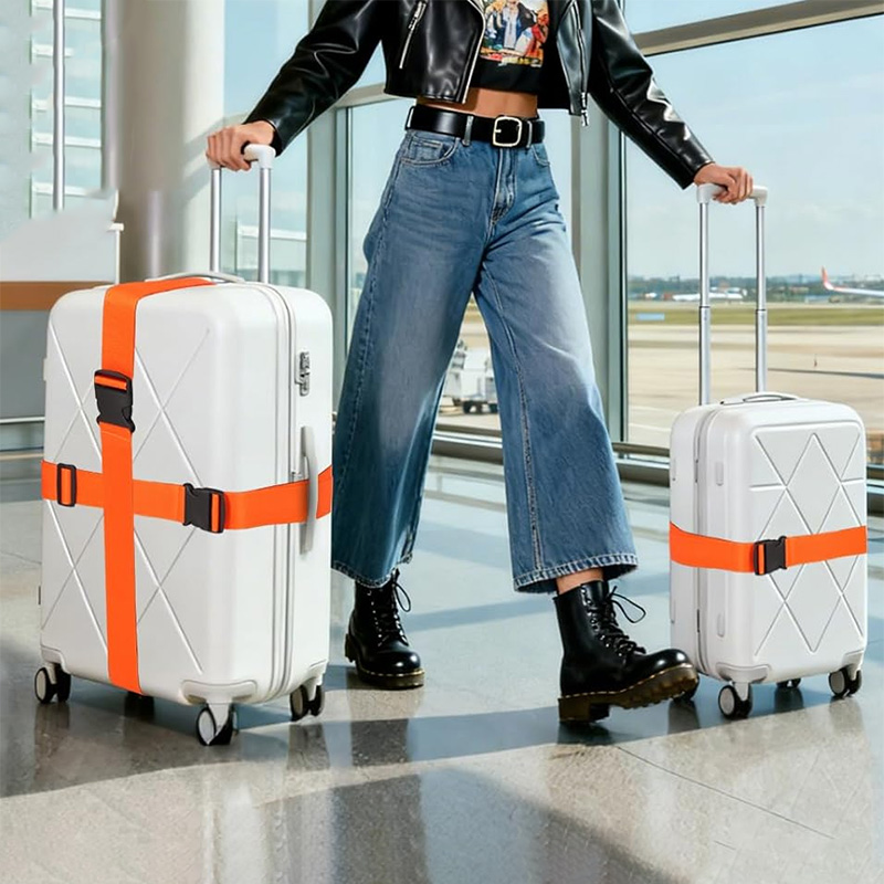 NOVO Cinto de Bagagem Reto par - Travel Accessories Luggage Straps avaliação e preço