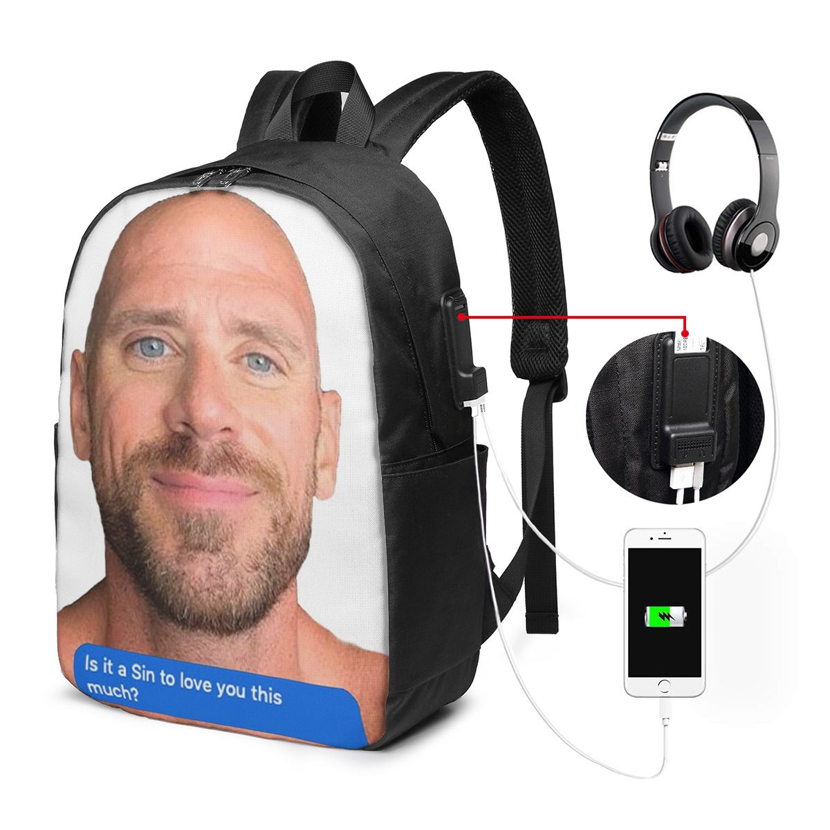 Mochila Johnny Sins Flirty Tex - Travel Packing Accessories avaliação e preço