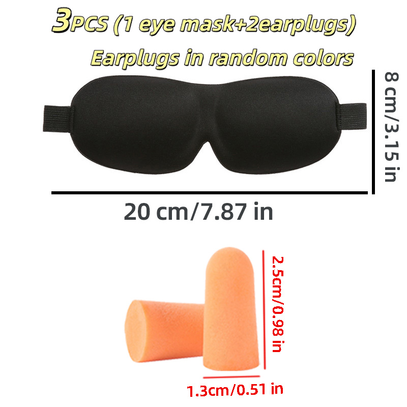 Conjunto de 3 peças para dormi - Earplug Set Foam avaliação e preço