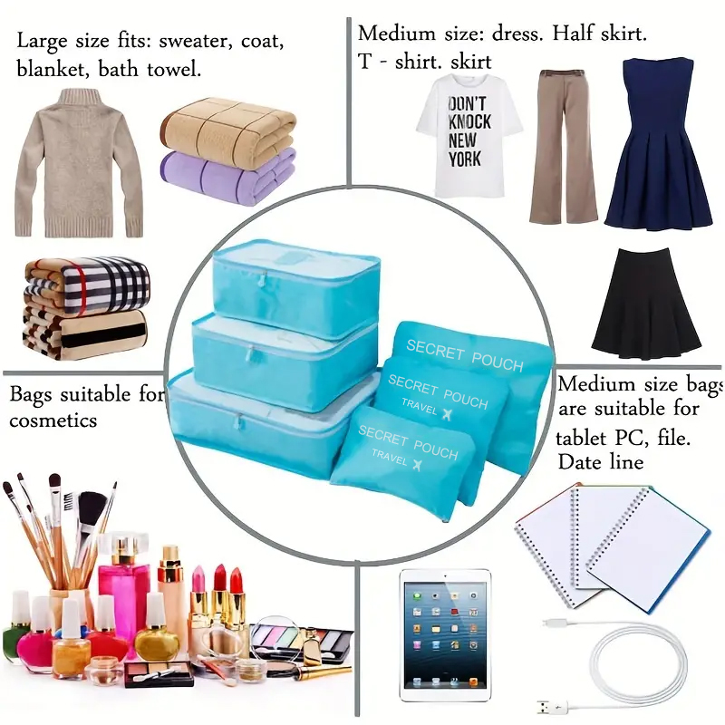 6 pçs saco de armazenamento de - Travel Accessories Organiser avaliação e preço