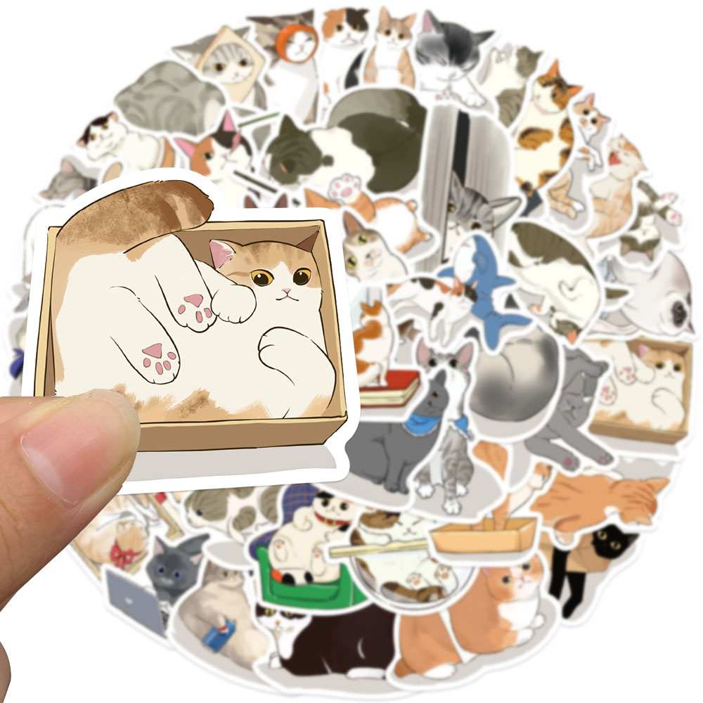 50 pçs bonito labirinto gato a - Sticker Luggage Decorative avaliação e preço