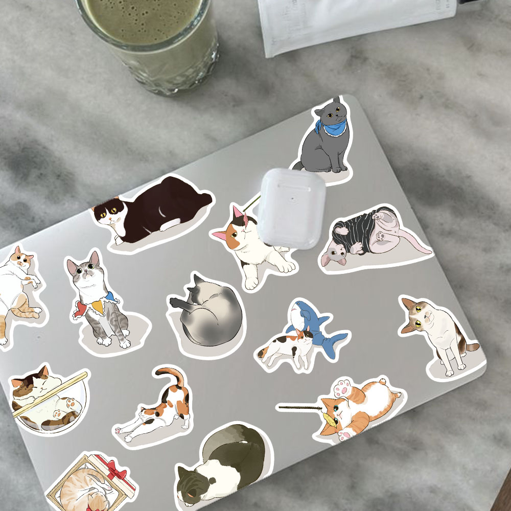 50 pçs bonito labirinto gato a - Sticker Luggage Decorative avaliação e preço