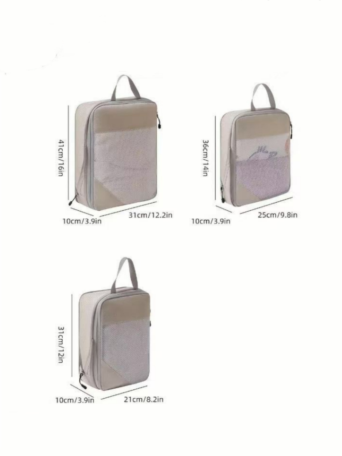 Conjunto de 3 sacos de armazen - Travel Accessories Organiser avaliação e preço