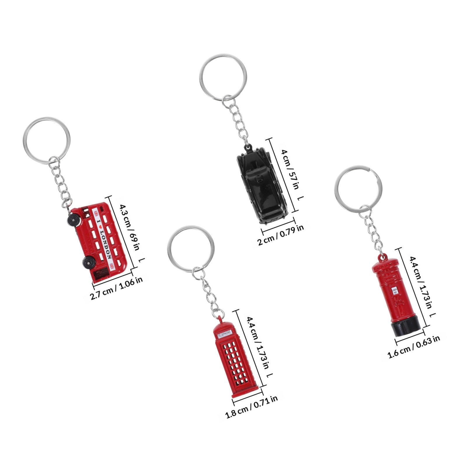 5 Peças de Chaveiros de Souven - Travel Accessories London avaliação e preço