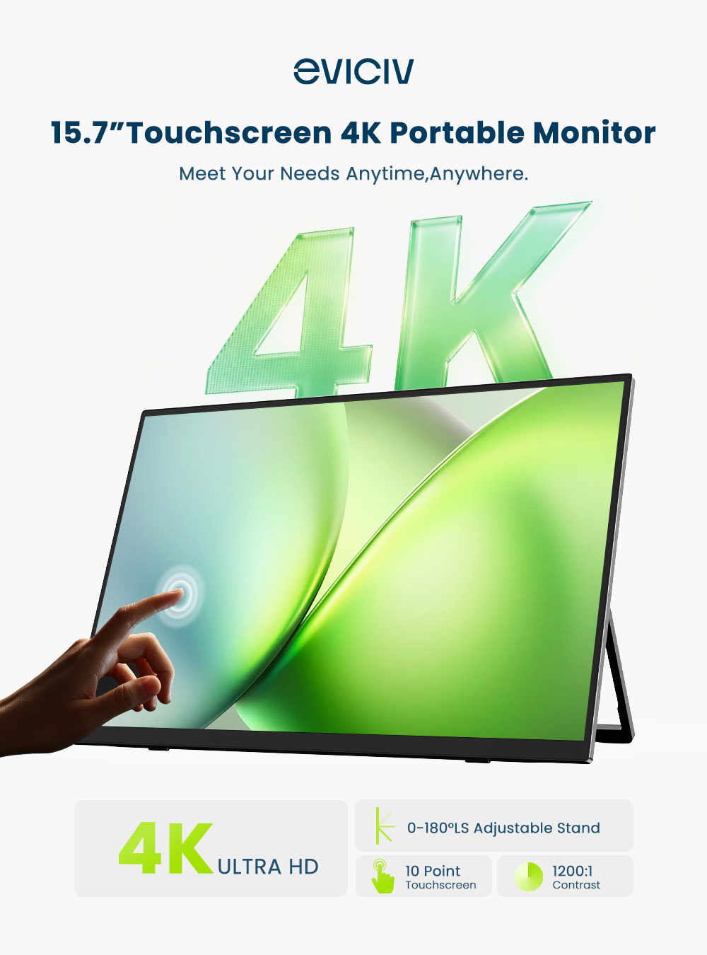 Monitor Portátil EVICIV 4K com - Travel Video Accessories avaliação e preço