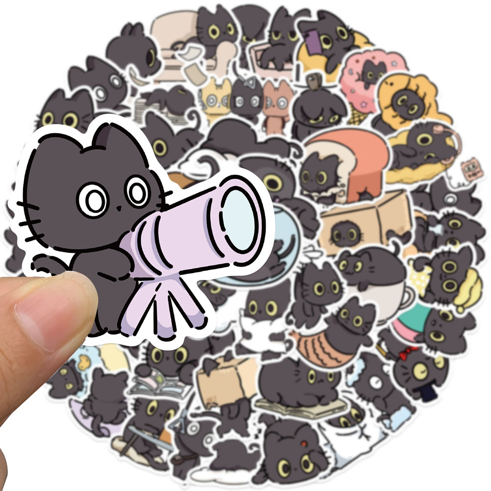 50 pçs gato impertinente adesi - Sticker Luggage Decorative avaliação e preço