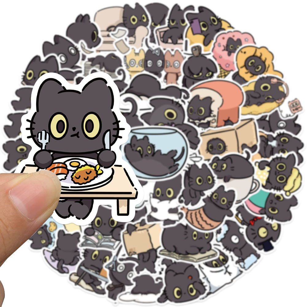 50 pçs gato impertinente adesi - Sticker Luggage Decorative avaliação e preço