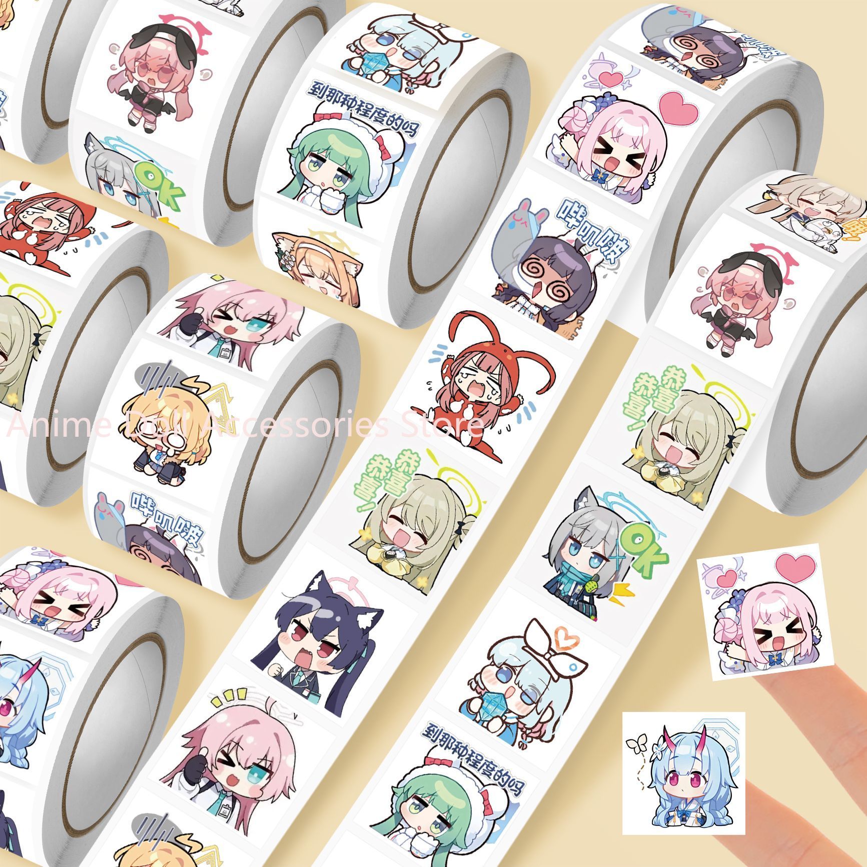 500pcs/rolo Adesivos Kawaii Bl - Sticker Luggage Decorative avaliação e preço