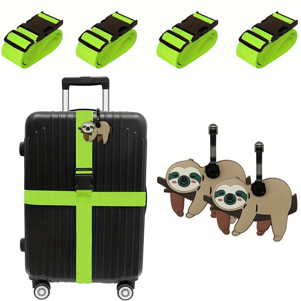 6 pacote de alças de bagagem c - Travel Accessories Luggage Straps avaliação e preço