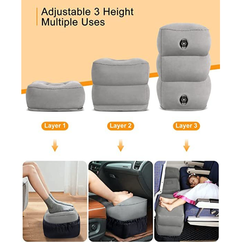 Descanso inflável do pé para o - Travel Pillow Inflatable avaliação e preço